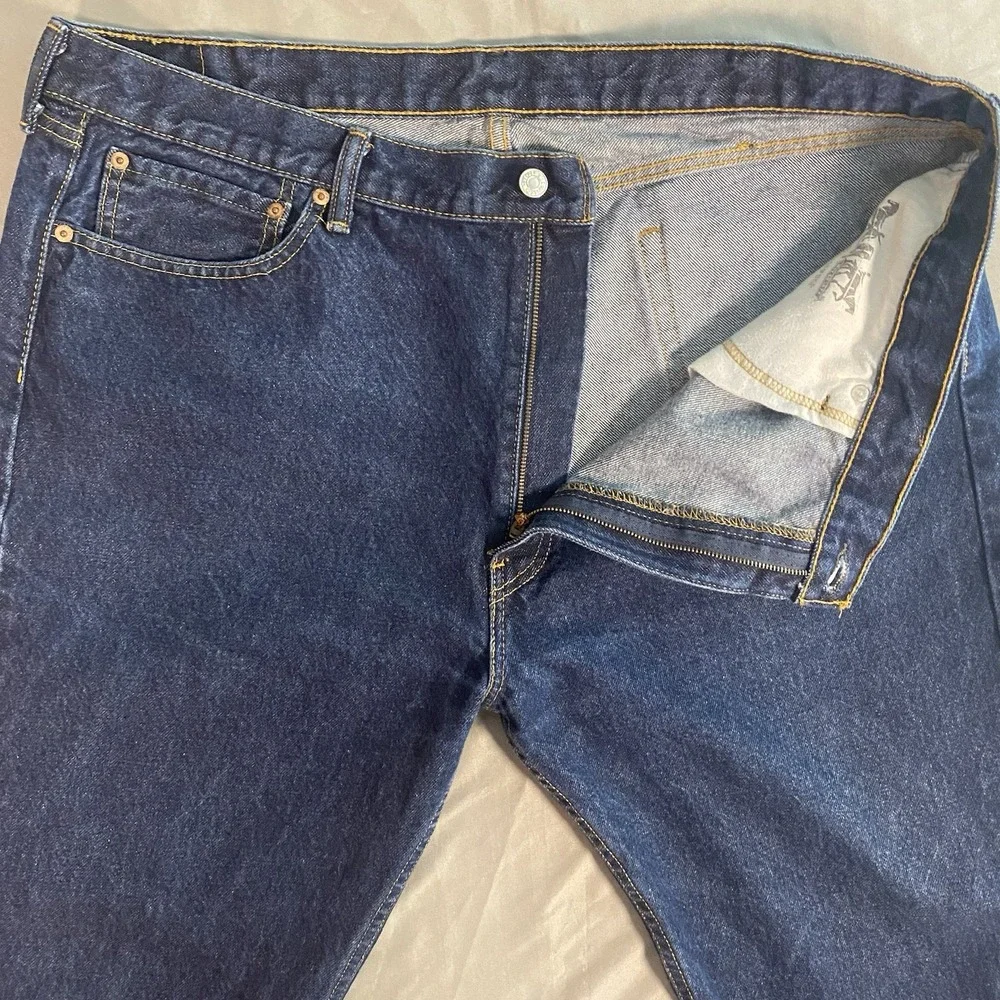 Levi's 505 Regular Fit Blue Jeans Men's W42 L30 Straight Leg Cotton Denim